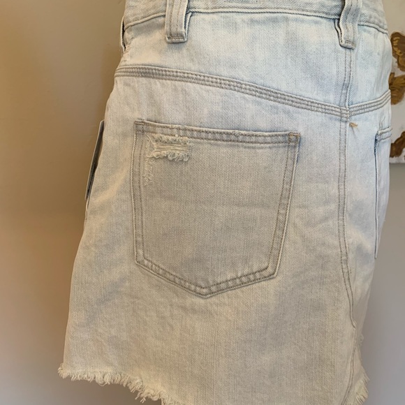 Free People Side Car Mini Skirt jean denim size 28 inches - Picture 13 of 16